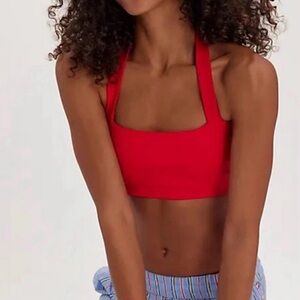 Intimately Free People Sz xXS/S Poppy Red Margot Halter Bralette Womens